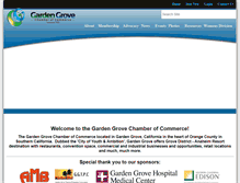 Tablet Screenshot of gardengrovechamber.com